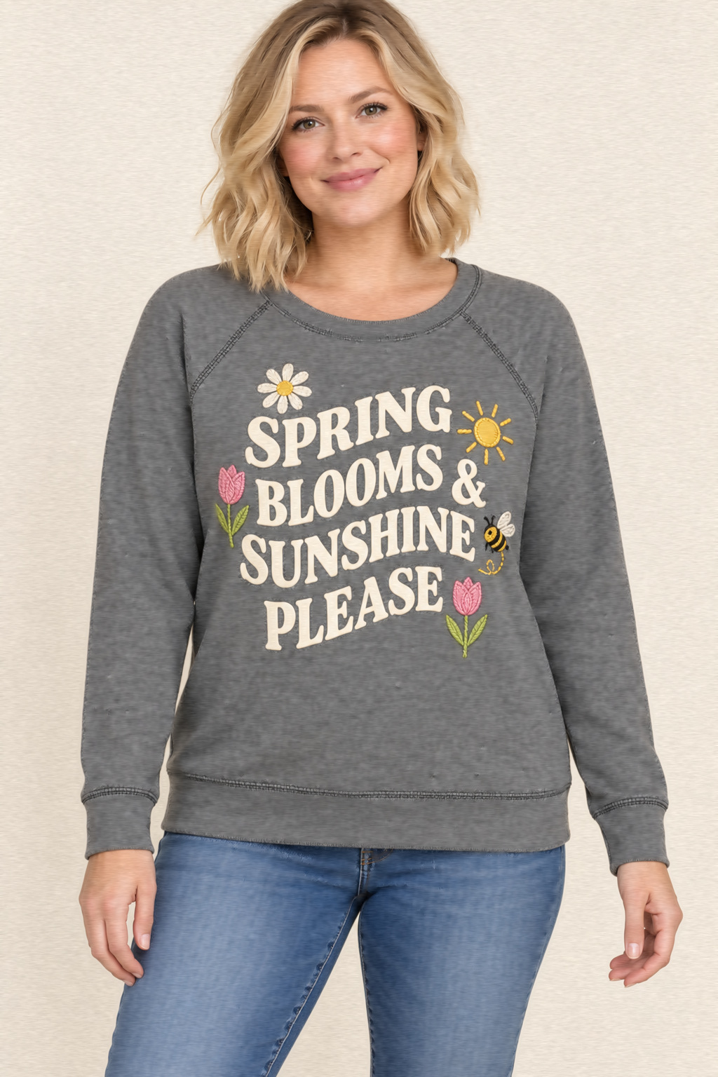 Spring Hacci Stack, Heather Grey: front