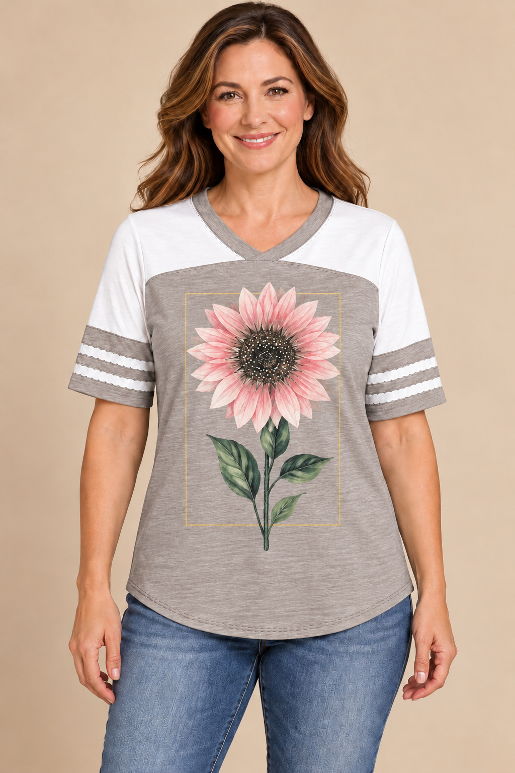 Sunflower Morning Baseball, String / White: front
